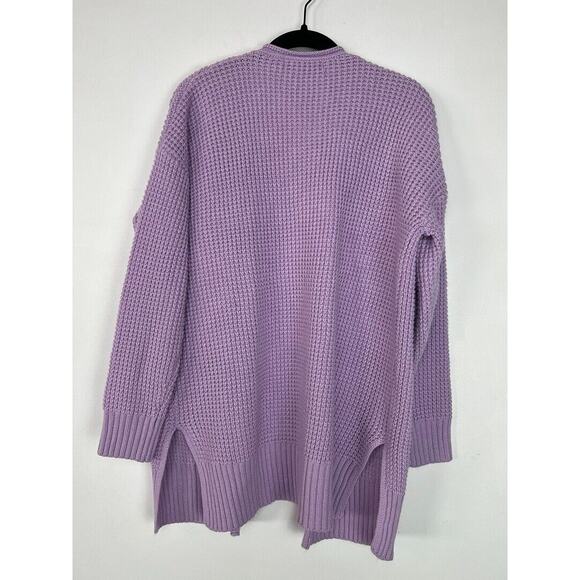Zesica Lavender Open Front Knit Cardigan Sweater With Pockets Medium Womens - Picture 2 of 3